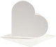 Creativ company kaarten enveloppen hart 12,5x12,5 cm off-white 10 stuks