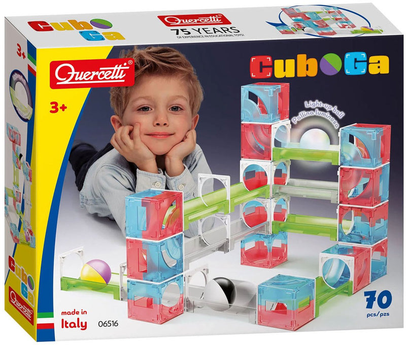 Load image into Gallery viewer, Quercetti knikkerbaan cuboga - 70-delig bouwspeelgoed voor kinderen.
