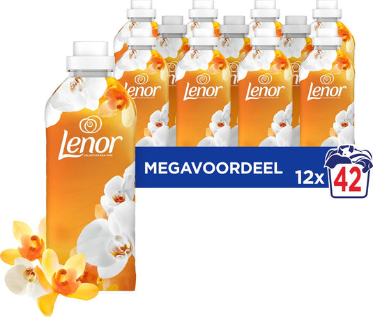 Lenor wasverzachter amber orchidee - 12 x 42 wasbeurten