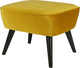 Woood sara hocker op poten - velvet - oker - 56x41x36