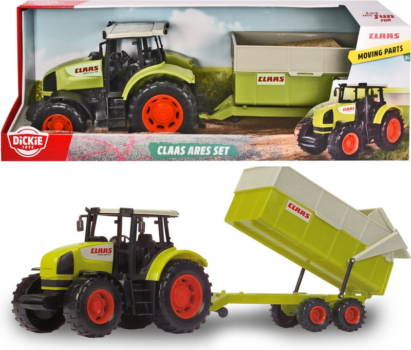 Afbeelding laden in galerijviewer, Dickie toys claas - tractor aanhangwagen - 57 cm - speelgoedvoertuig
