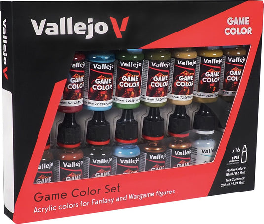 Vallejo hobbyverf acrylverf - 72188 specialist set voor fantasy and wargames - game color - acryl set - 16x verf set - 16x 18 ml