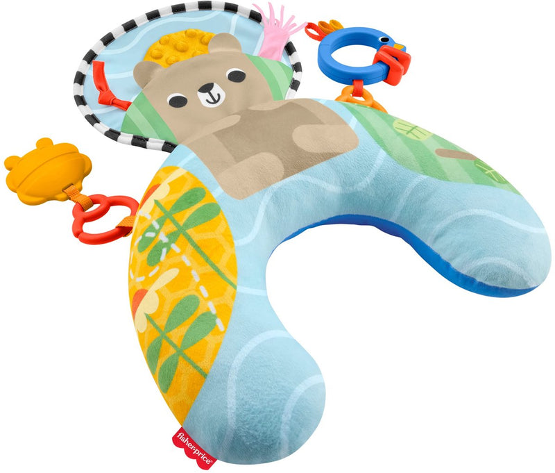 Load image into Gallery viewer, Fisher-price zintuiglijke avonturen buikligtrainer - voor pasgeborenen met bijtring en rammelaar
