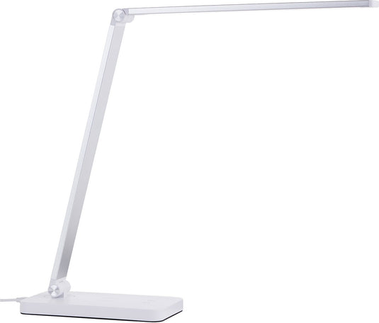 Brilliant florence - bureaulamp - led 5w - 2700k-6500k - cct - 3-steps dimbaar - draadloze oplaadfunctie - usb - wit
