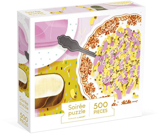Janod - kidult puzzel - pasta en ham - 500 stukjes