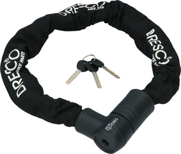Dresco kettingslot art 4 - art 4 goedgekeurd voor verzekering - scooterslot - motorslot - fietsslot - 90cm lang - 10.5mm doorsnee - zwart