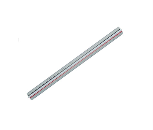 Kangaro schaalstok architect - 30 cm - aluminium - schaalverdeling 1:20 25 50 75 100 125