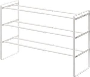 Yamazaki schoenenrek uitschuifbaar - frame - 3 niveaus - wit