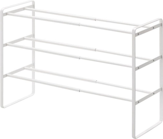 Yamazaki schoenenrek uitschuifbaar - frame - 3 niveaus - wit