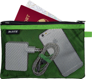 Leitz wow etui met twee vakken maat l groen