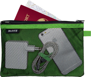 Leitz wow etui met twee vakken maat l groen