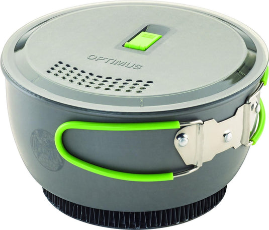 Optimus nl optimus terra xpress he cook pot - 1.75 l - anti-aanbaklaag - camping kooksysteem - lichtgewicht - campingpannenset - heat exchanger - aluminium - grijs