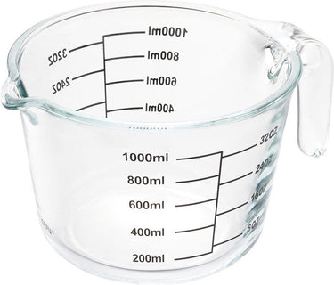 Gefu dimenso maatbeker – 1000 ml – borosilicaatglas – magnetronbestendig – vaatwasserbestendig – transparant