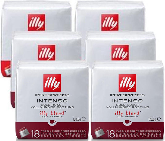 Illy - iperespresso - koffiecapsules - intenso - 6 x 18 capsules