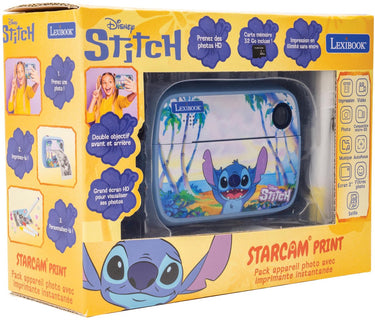 Lexibook disney stitch starcam® afdruk, camerapakket met instantprinter, sd-kaart en fotopersonalisatieset