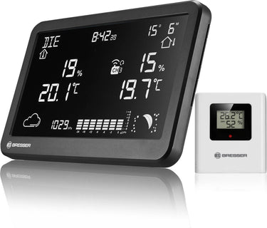 Bresser weerstation - meteotemp tbh - thermo - hygrometer - draadloos - zwart
