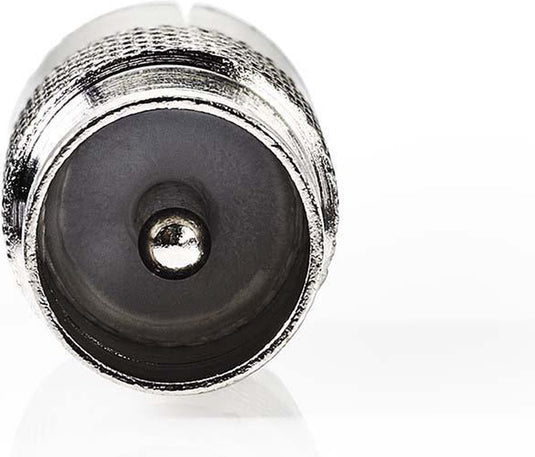 Nedis satelliet- en antenne-adapter - iec (coax) male - iec (coax) female - vernikkeld - 75 ohm - recht - metaal - zilver - 1 stuks - blister