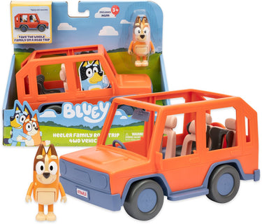 Moose toys bluey - heeler familie 4wd speelauto - incl. chilli speelfiguur en accessoires - speelset