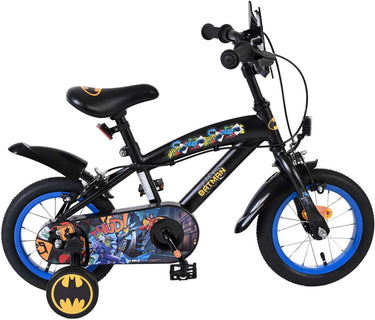 Volare batman kinderfiets - jongens - 12 inch - zwart - twee handremmen