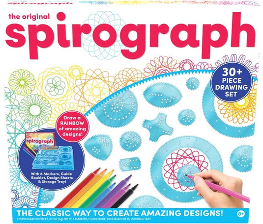 Spirograph creatief tekenset met originele vormen.