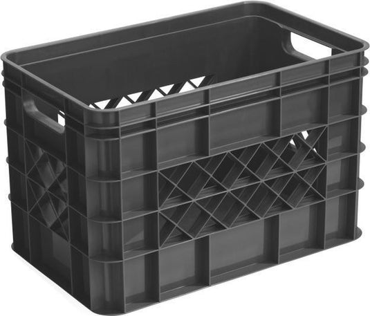 Sunware square multi crate - met dichte zijkanten - 26l - antraciet