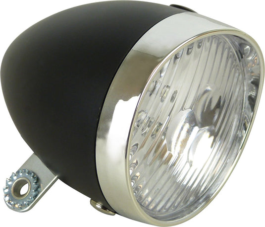 Dresco koplamp fiets classic zwart - fietsverlichting - classic - 3 leds - zwart