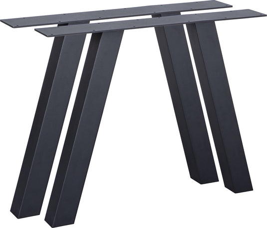 Woood tablo a-poten tuin - metaal - zwart - set van 2