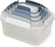 Joseph joseph nest lock - vershouddozen - makkelijk te stapelen - 5 stuks - blauw