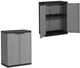 Kis jolly opbergkast laag - 68x85x39 cm - grijs zwart