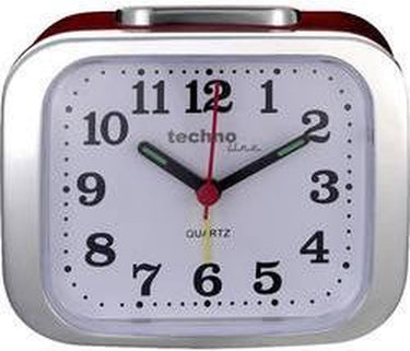 Technoline model xl rood - analoge quartz wekker in retro design