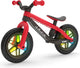 Chillafish loopfiets 2 jaar met glow led wielen - rood - lichtgewicht loopfiets jongens en meisjes tot 5 jaar met voetsteun, voetrem en verstelbaar zadel - met 12 rubberskin banden voor extra grip - geen batterijen nodig - model bmxie glow 2