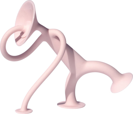 Moluk oogi actiefiguur - roze - h12cm - met zuignappen voor elk glad oppervlak - 3 jaar