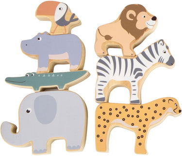 Small foot - houten safaridieren balansspel, 7dlg.