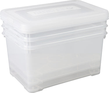 Curver allibert handy opbergbox - 3x50 liter - set van 3 - transparant