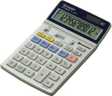 Sharp rekenmachine - el337c - zilver - 12 digit - 1x lr44 batterij - sh-el337c