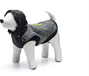 Beeztees safety gear allia – hondenjas – reflecterend – grijs – 62 cm - met capuchon 2 in 1 jas