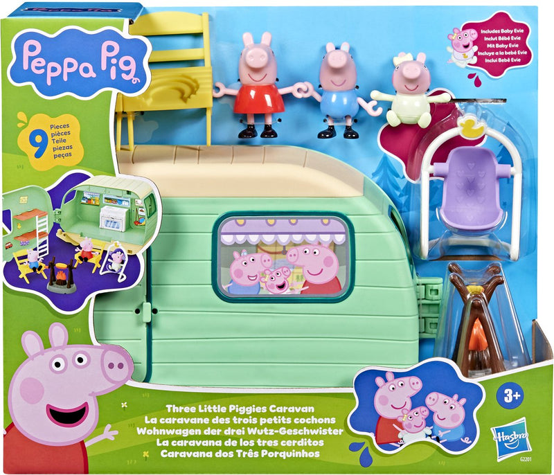 Load image into Gallery viewer, Peppa pig drie kleine biggetjes caravan - 9dlg.
