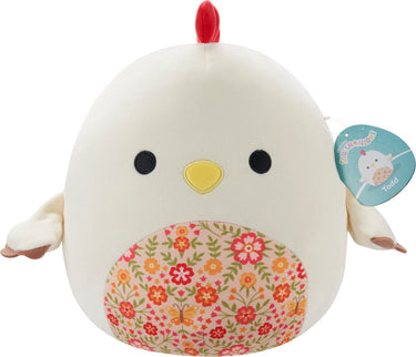 Squishmallows todd-beige rooster w floral belly 30cm plush