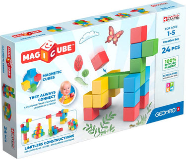 Geomag magicube creative recycled - magnetische bouwblokken - 24-delig - vanaf 1 jaar