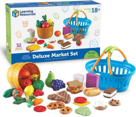 Learning resources educatief speelgoed new sprouts deluxe market set. - 3+