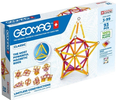 Geomag classic green line junior recycled - magnetisch constructiespeelgoed - 93-delig - vanaf 3 jaar
