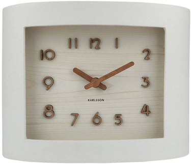 Karlsson tafelklok sole squared - wit - 8.4x22.1x16.9cm - modern