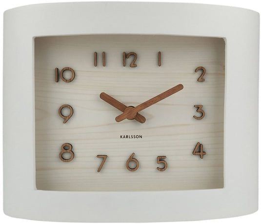 Karlsson tafelklok sole squared - wit - 8.4x22.1x16.9cm - modern