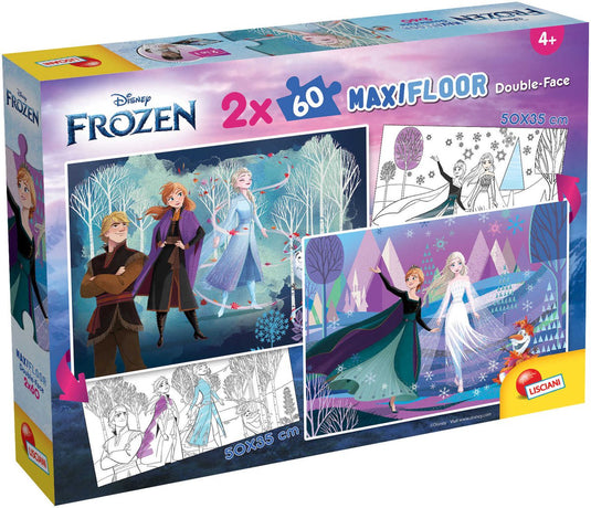Lisciani disney puzzle df maxifloor 2 x 60 frozen