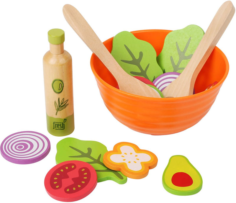 Load image into Gallery viewer, Small foot - houten speeleten salade speelset, 15dlg,
