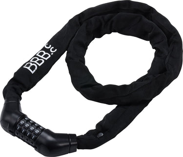 Bbb cycling codeguard chain cijferslot - fietsslot met duurzame beschermhoes - lengte: 180cm - dikte: 5mm - kettingslot voor stadsfiets, racefiets mountainbike - bbl-105