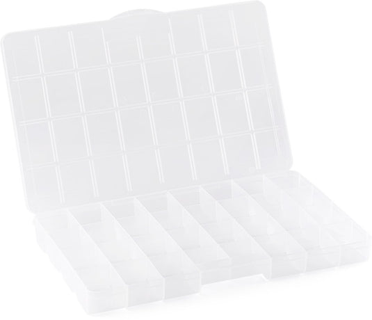 Vaessen creative opbergbox – opbergdoos met deksel 34,7 x 21,8 x 3,5 cm - 32 vakjes