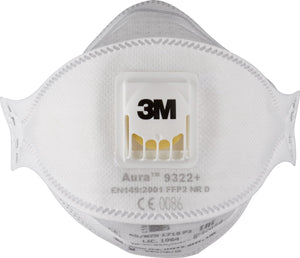 3m stofmasker ffp2 - 9322 - 10 stuks (doos)