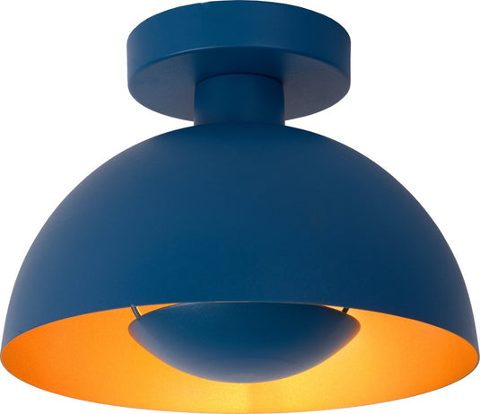 Lucide siemon - plafonnière (plafondlamp) - ø 25 cm - 1xe27 - blauw