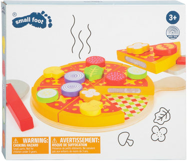 Small foot - houten snij- en speeleten pizza set, 21dlg.